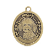 Fabricants personnalisés en gros 3d bronze pour animaux de compagnie tags noms tag de chien